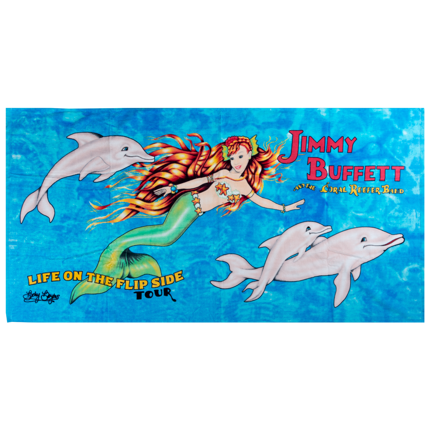 Life on the Flip Side Mermaid Beach Towel