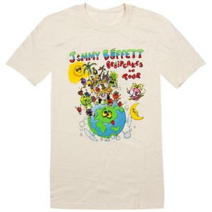 1994 Natural Colored Fruitcakes Tour Tee with Googly Eyed Globe and Crazy Characters on Front