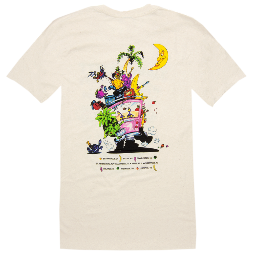 1994 Natural Colored Fruitcakes Tour Tee with Crazy Fruits and Characters on Back
