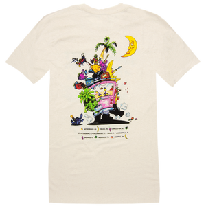 1994 Natural Colored Fruitcakes Tour Tee with Crazy Fruits and Characters on Back