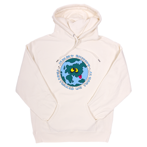 1994 Bone Colored Fruitcakes Tour Hoodie with Googly Eyed Globe on Front