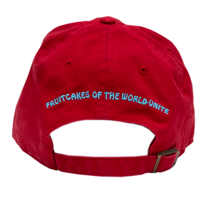 1994 Red Fruitcake Tour Cap with Light Blue Print on Back