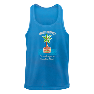 1978 Sapphire Blue Cheeseburger in Paradise Tank with a Cheeseburger Palm Tree on Front