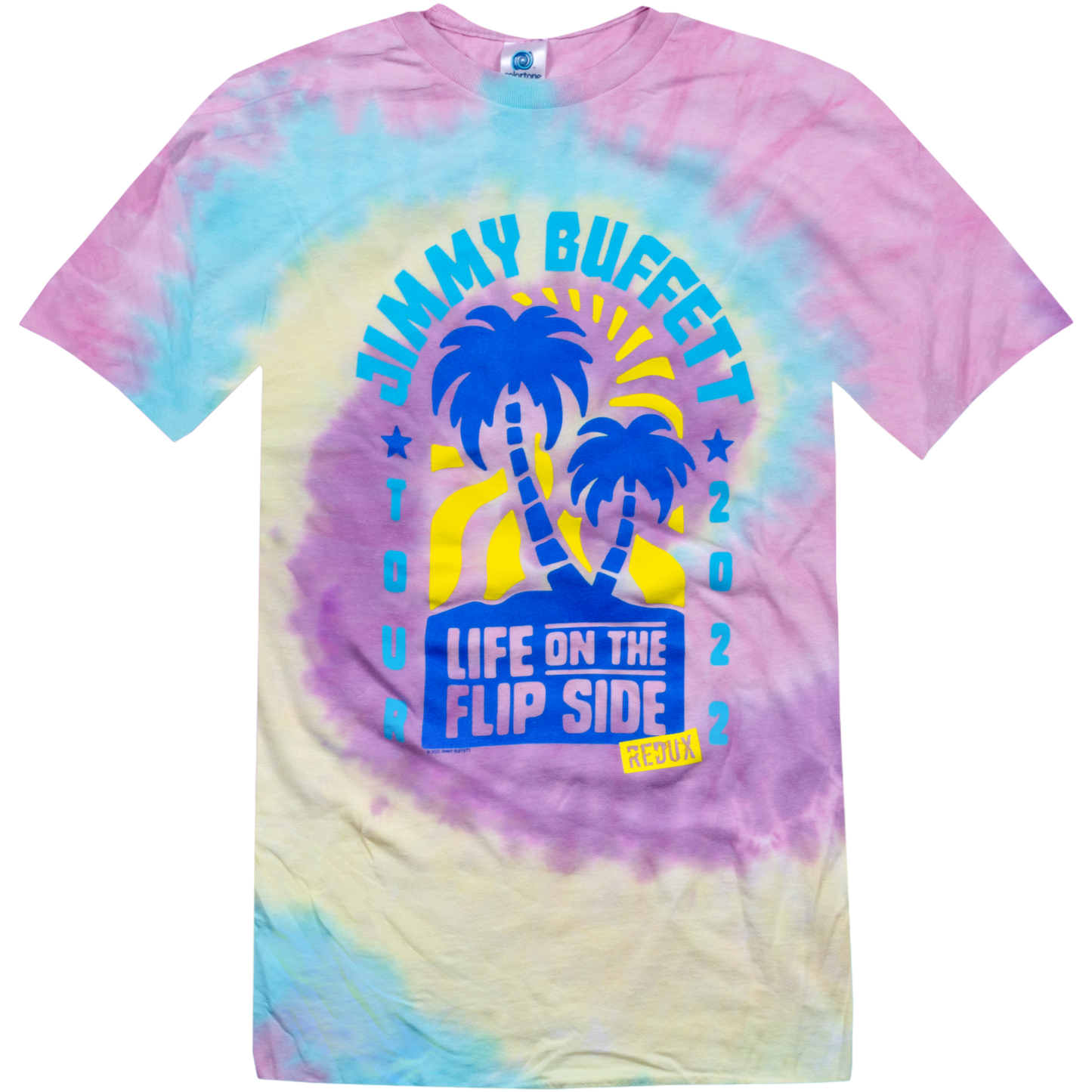 life on the flip side pink blue and yellow tiedye 2022