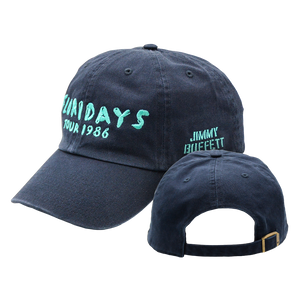 1986 Navy Floridays Tour Cap with Turquoise Print on Front and Side